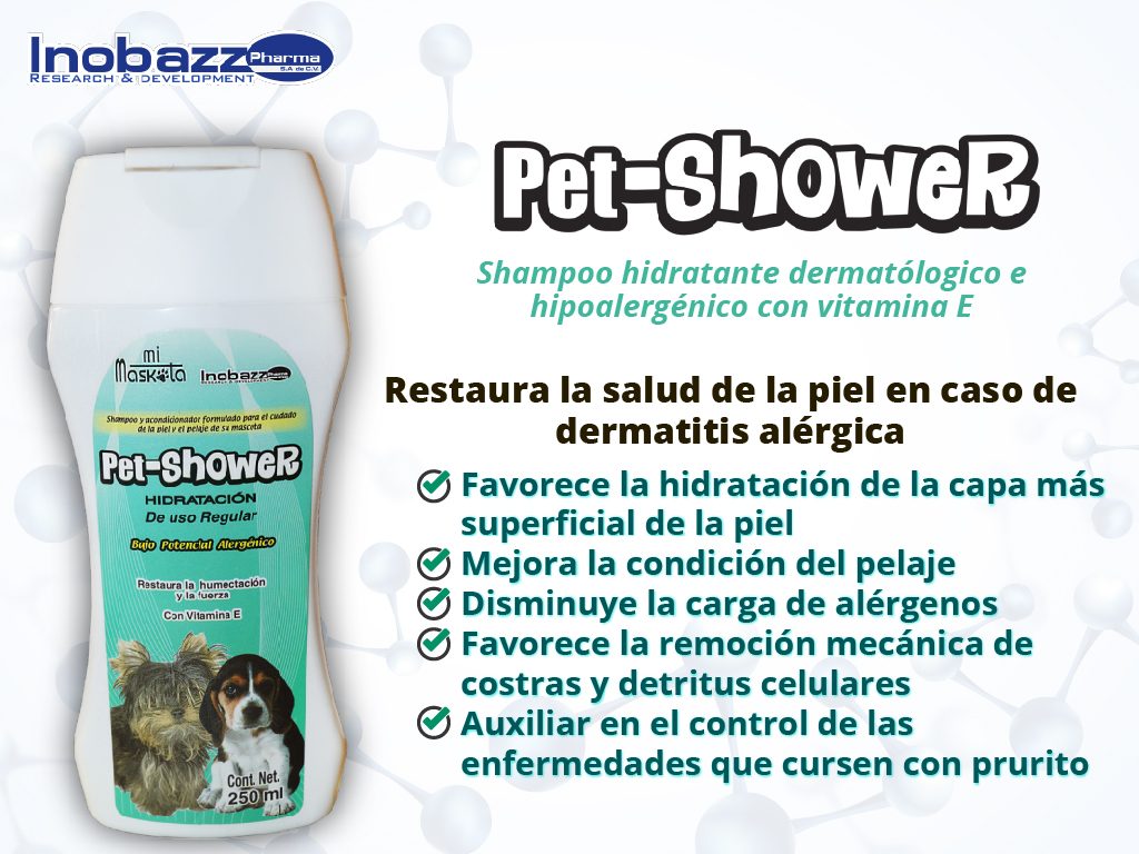 Pet-Shower Shampoo Dermatológico para mascotas