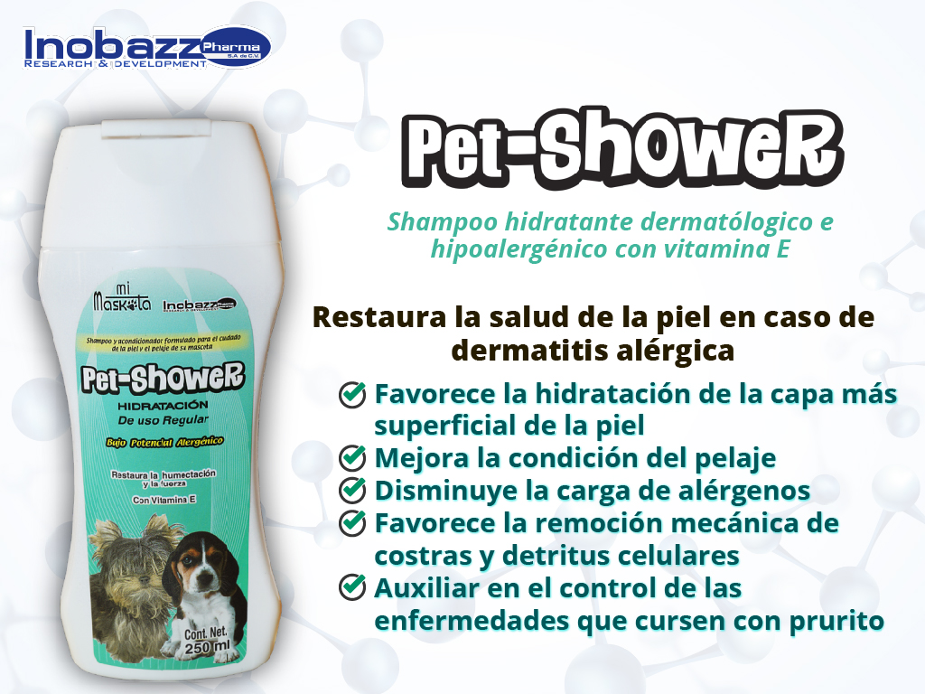 Pet-Shower Shampoo Dermatológico para mascotas