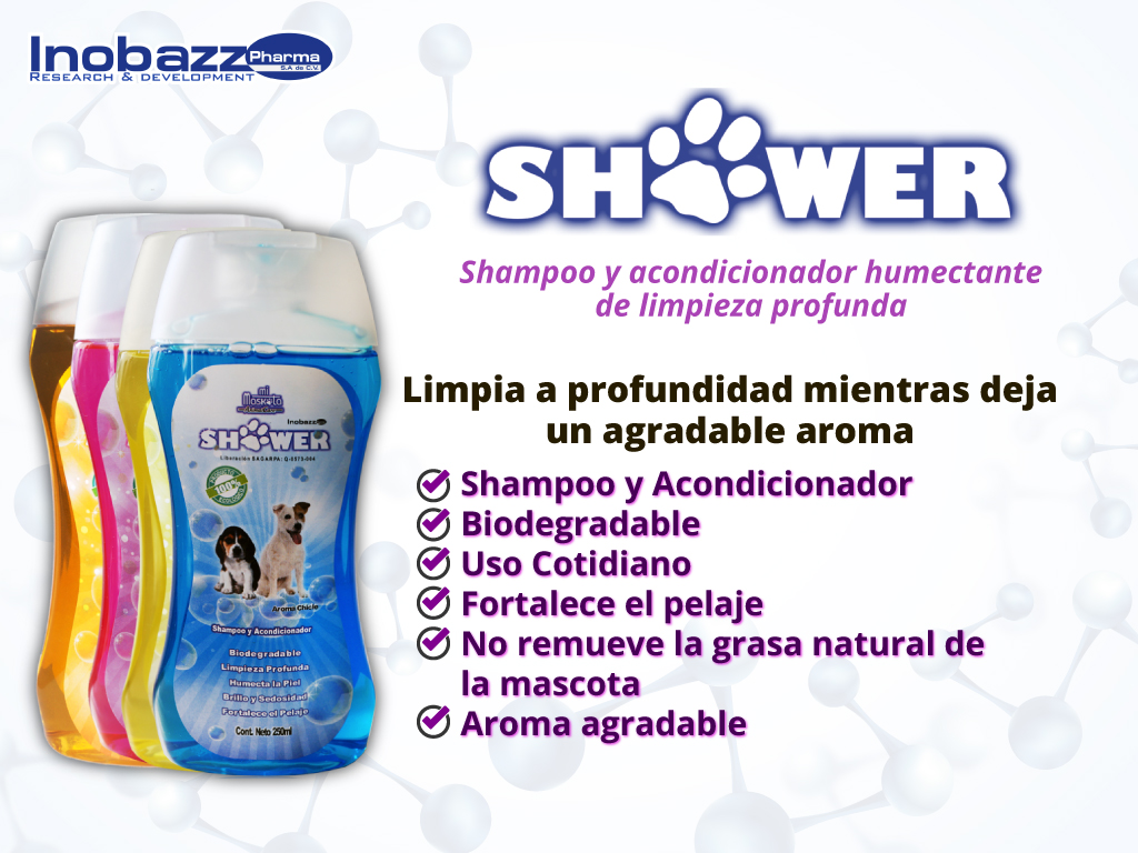 Shower Shampoo Dermatológico Para Mascotas