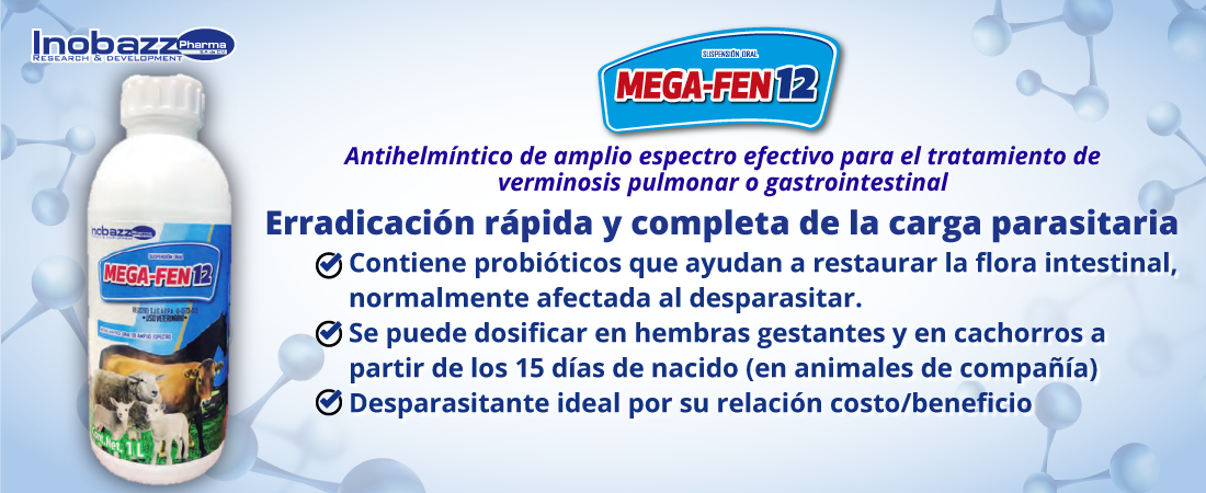 Mega-Fen 12 Antihelmíntico de amplio expectro